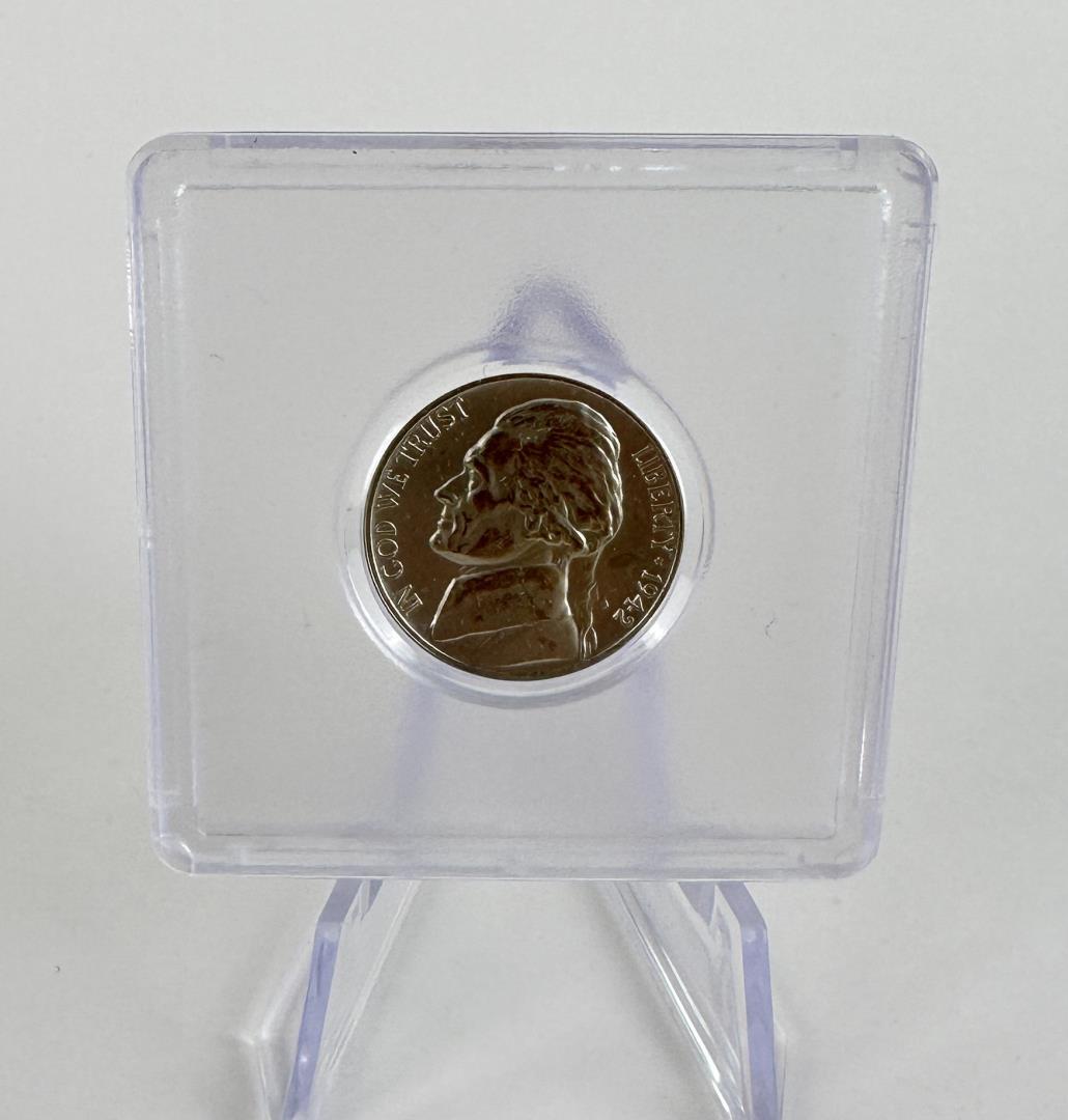 1942 P Jefferson Nickel Proof Coin (1 of 3)