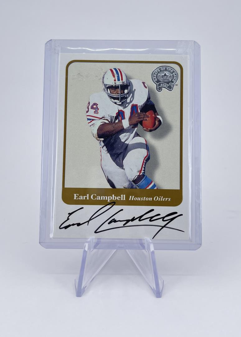 2001 Fleer Skybox Earl Campbell Auto Card (1 of 3)