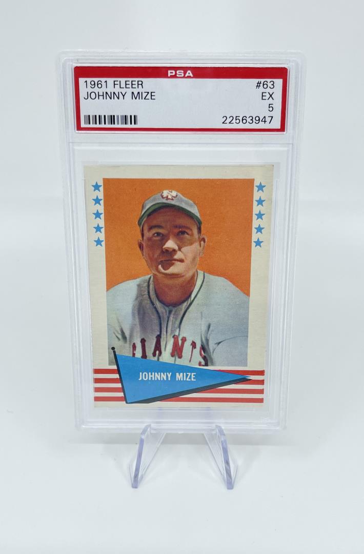 1961 Fleer Johnny Mize #63 PSA 5 Baseball Card (1 of 3)