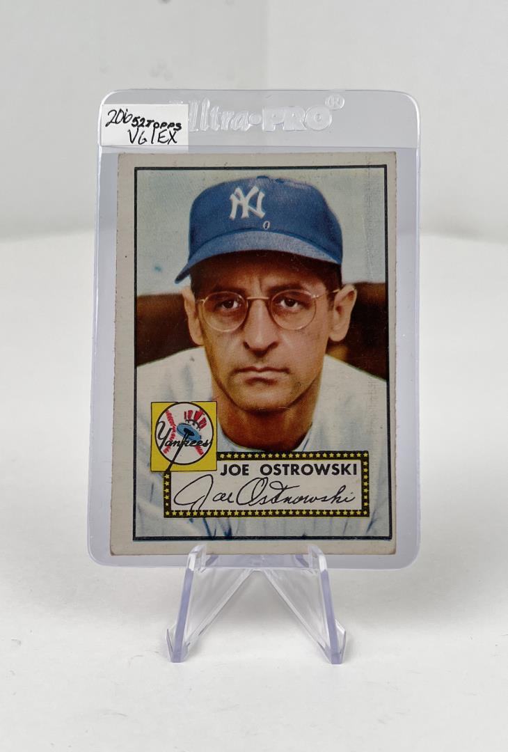 1952 Topps Joe Ostrowski #206 Baseball Card (1 of 3)