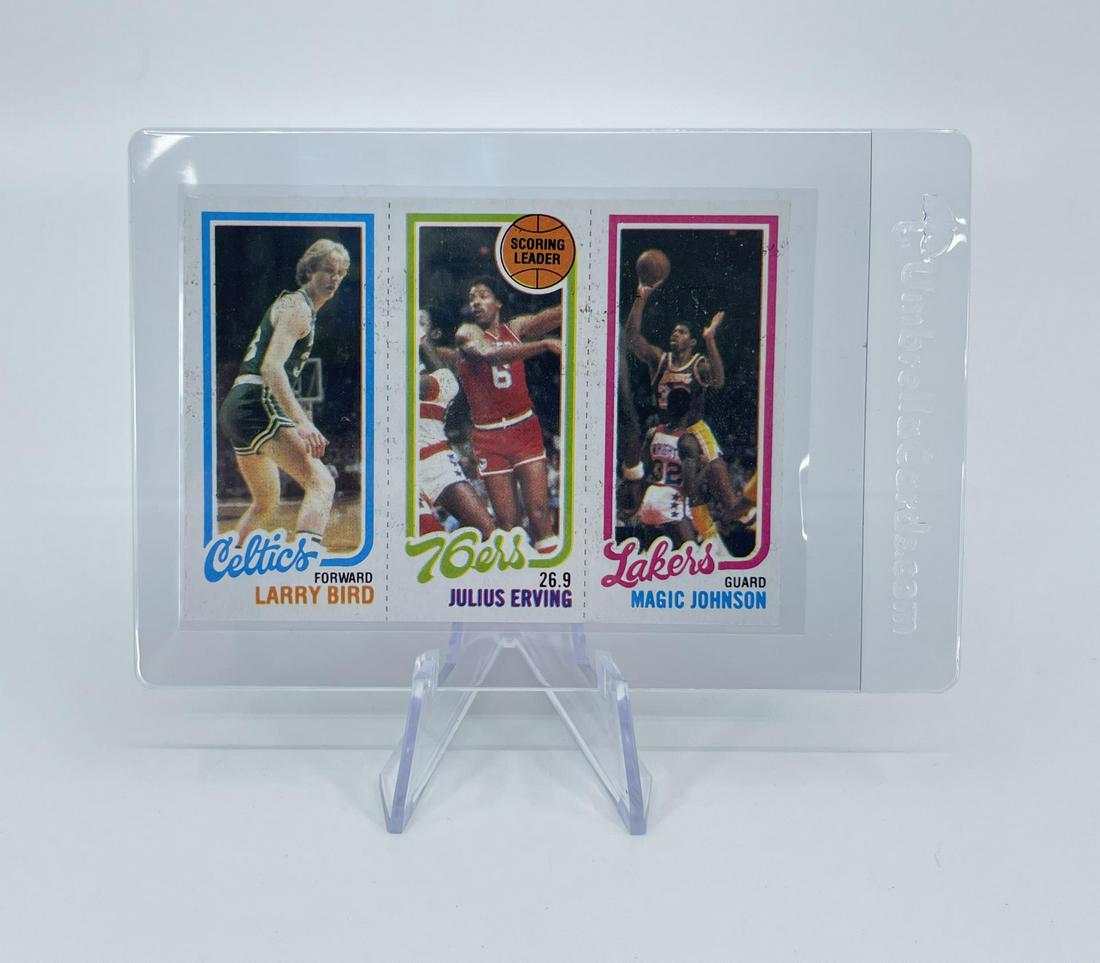 1980 Topps Basketball Card Bird Erving Johnson (1 of 3)