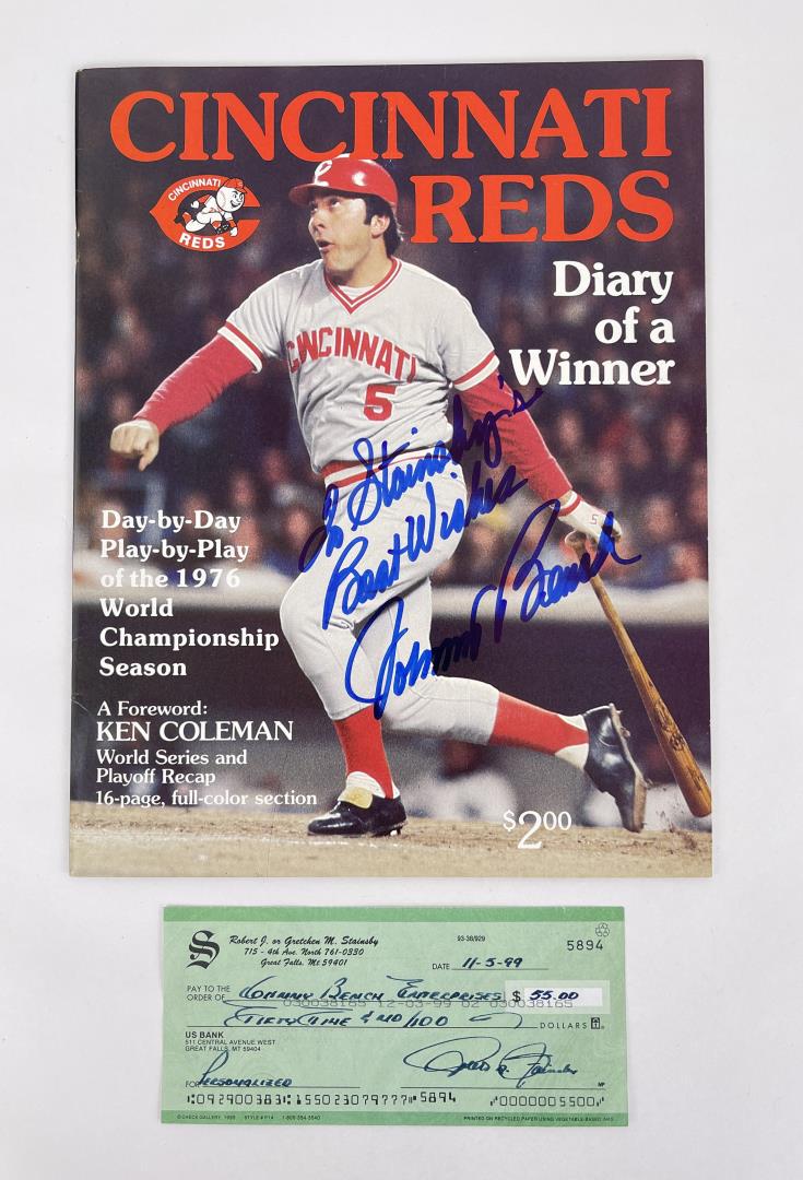 Johnny Bench Baseball Signed Program (1 of 7)