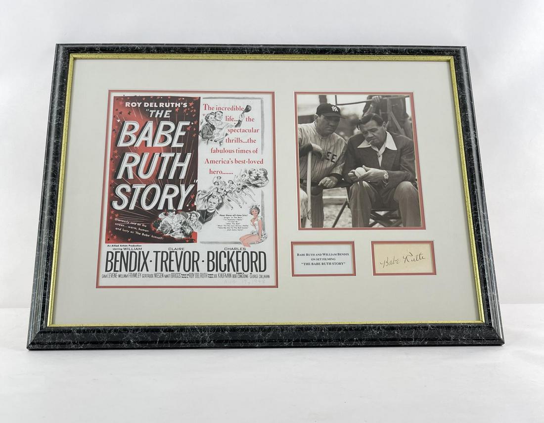 Babe Ruth Autograph and Movie Advertisement (1 of 7)