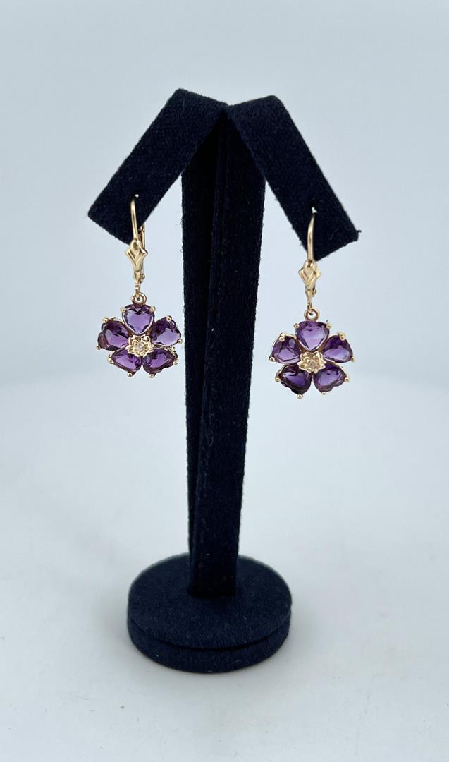 14k Gold Amethyst Earrings (1 of 4)