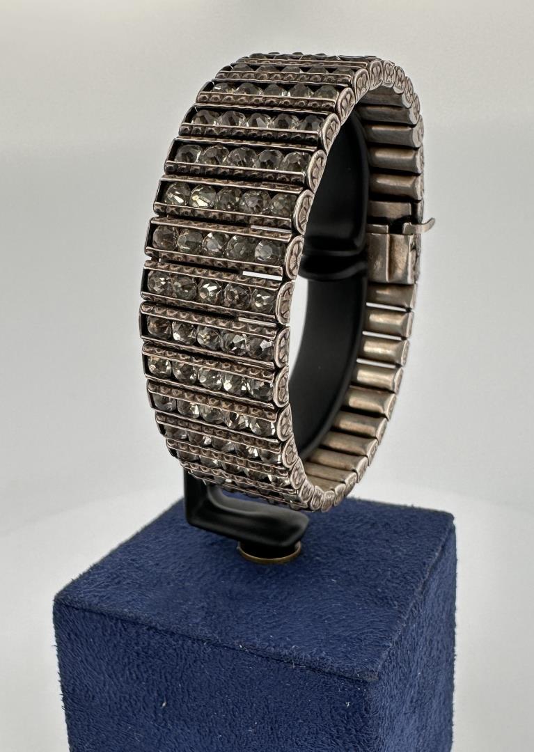 Leach and Miller Sterling Rhinestone Bracelet (1 of 4)
