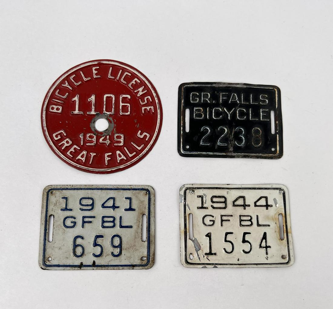 Collection of Great Falls Bicycle License Plates (1 of 3)