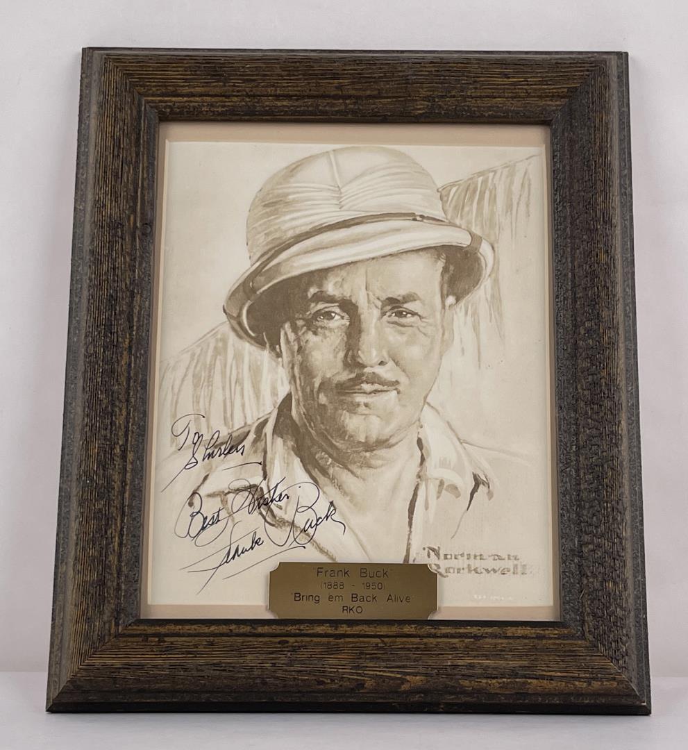 Frank Buck Norman Rockwell Signed Print (1 of 4)