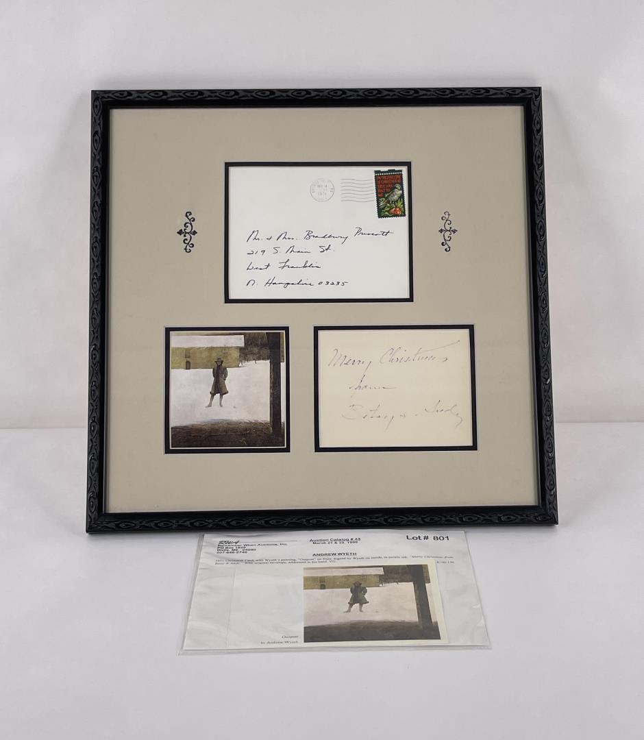 Andrew Wyeth Signed Christmas Card (1 of 5)