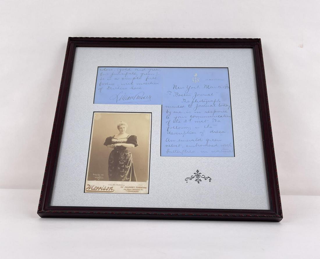 Lillian Russell Photo and Signed Letter (1 of 6)