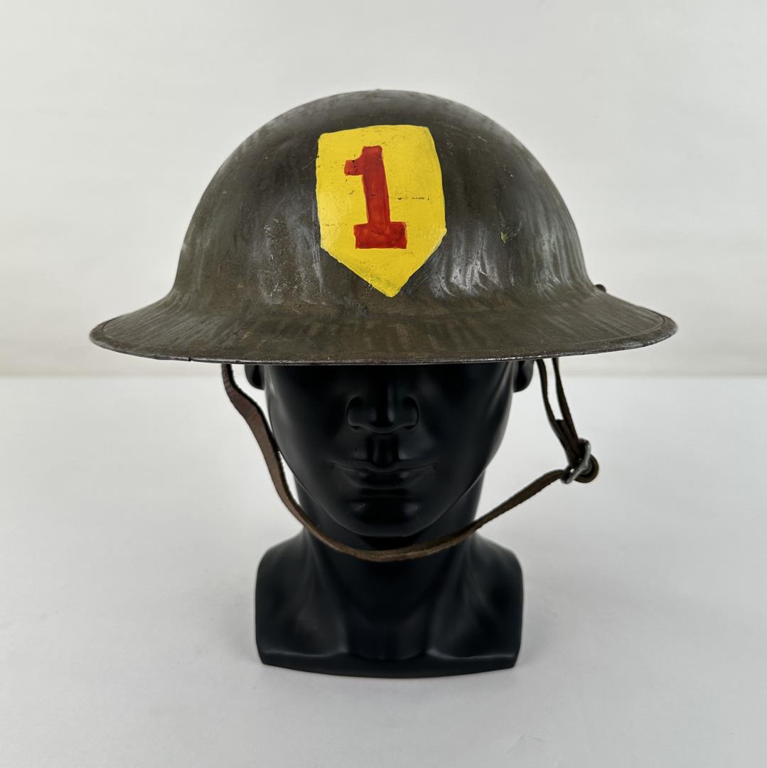 WWI WW1 1st Infantry Army Painted Doughboy Helmet: Nice example