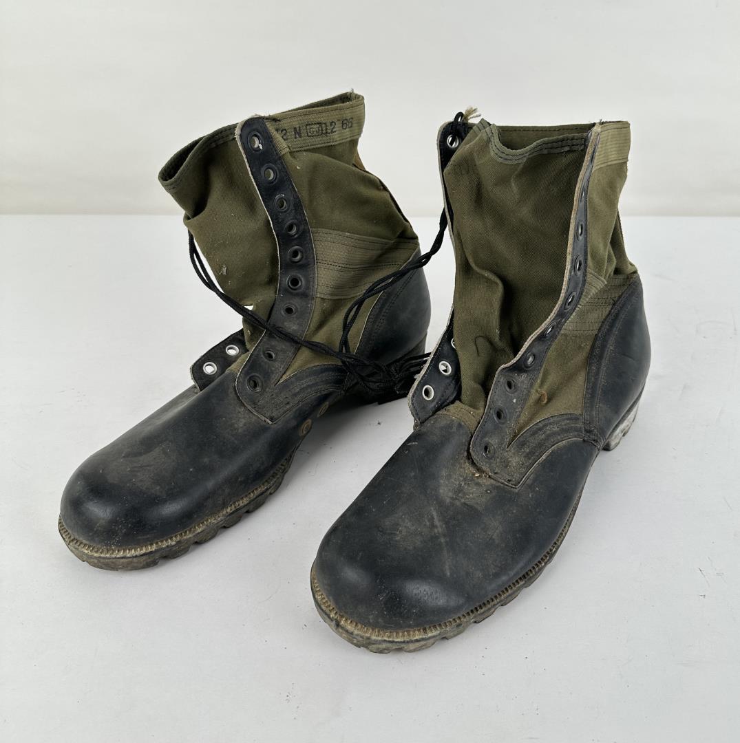 Vietnam War Spike Proof Jungle Boots: Size 12, dated 1966