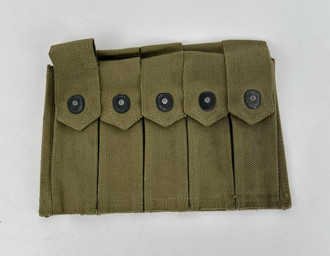 WW2 Thompson 5 Cell Magazine Pouch: Nice example