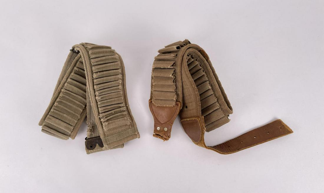 Indian Wars Belt Lot: Mills and US Army Linen 45-70 Prairie belt