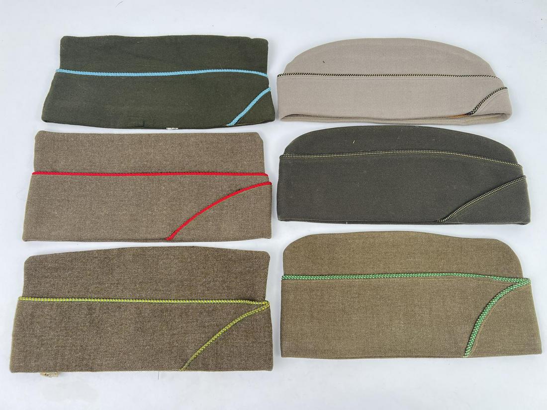 Lot of WW2 Assorted Overseas Caps: Lot of 6