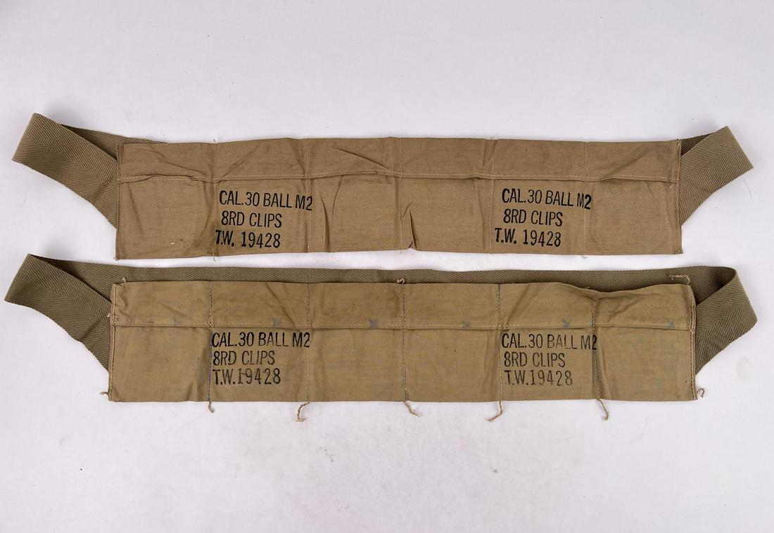 WW2 M1 Garand Bandoleers: With paper inserts