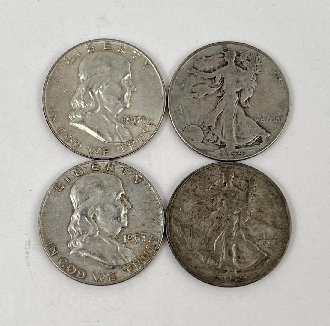 Walking Liberty Franklin Silver Half Dollars (1 of 3)