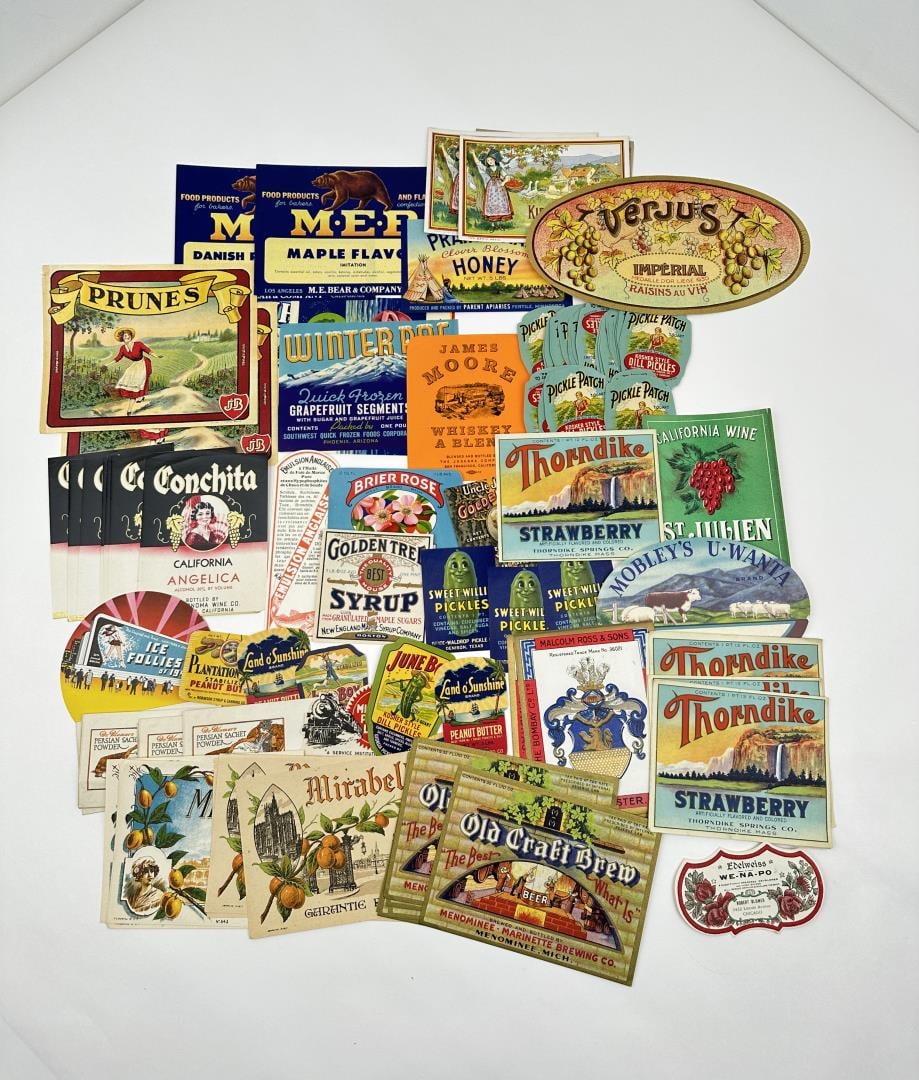 Collection of Antique Fruit Box Labels (1 of 4)
