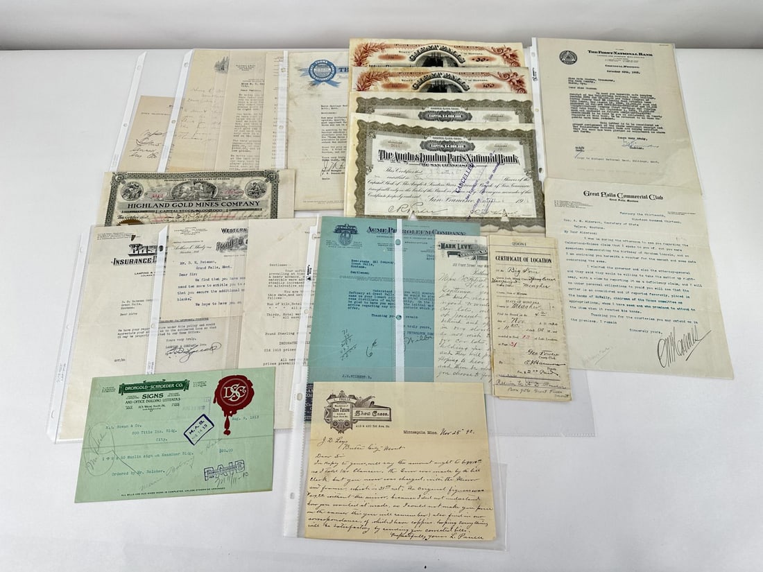 Collection of Stock Certificates and Ephemera (1 of 13)