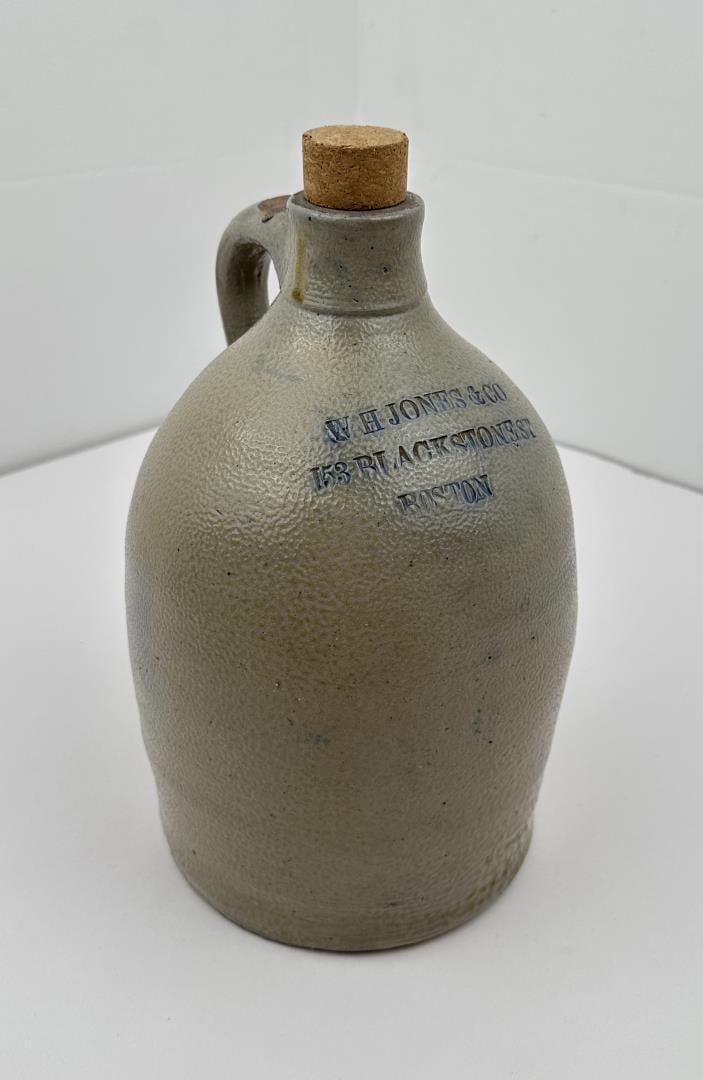 WH Jones Boston Massachusetts Stoneware Jug (1 of 5)