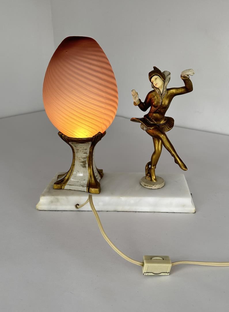 Art Deco JB Hirsch Gerdago Jester Harlequin Lamp (1 of 5)