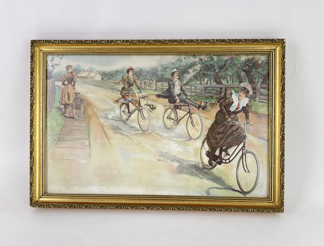 Jay Hambidge Bicycle Race Lithograph (1 of 4)