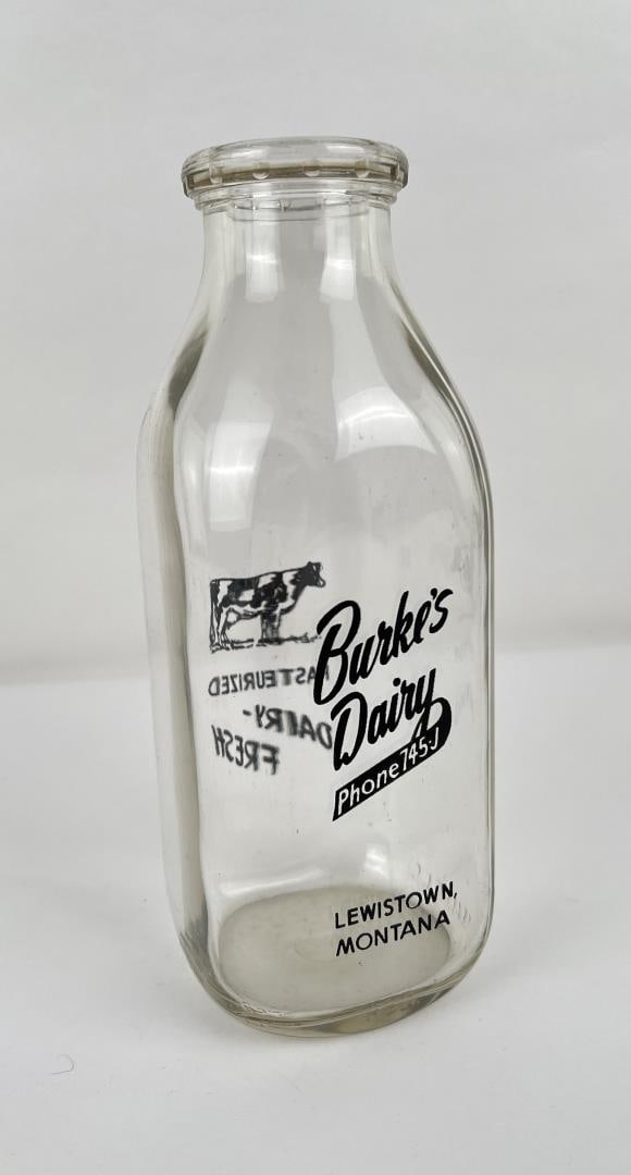 Burke's Dairy Lewistown Montana Milk Bottle: Nice bottle.
