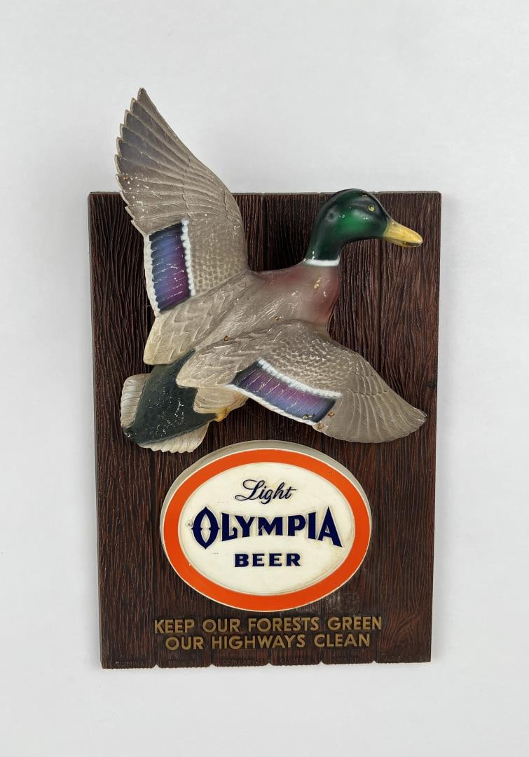 Olympia Light Beer Mallard Duck Sign (1 of 5)