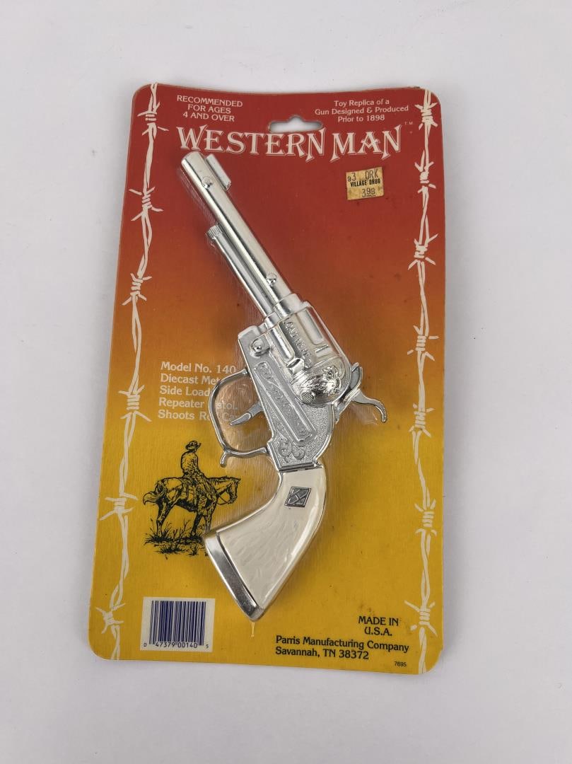 Parris Western Man 140 Cap Gun: New in Package.