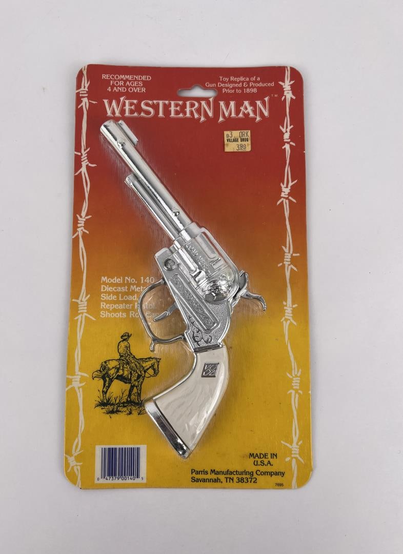 Parris Western Man 140 Cap Gun: New in Package.