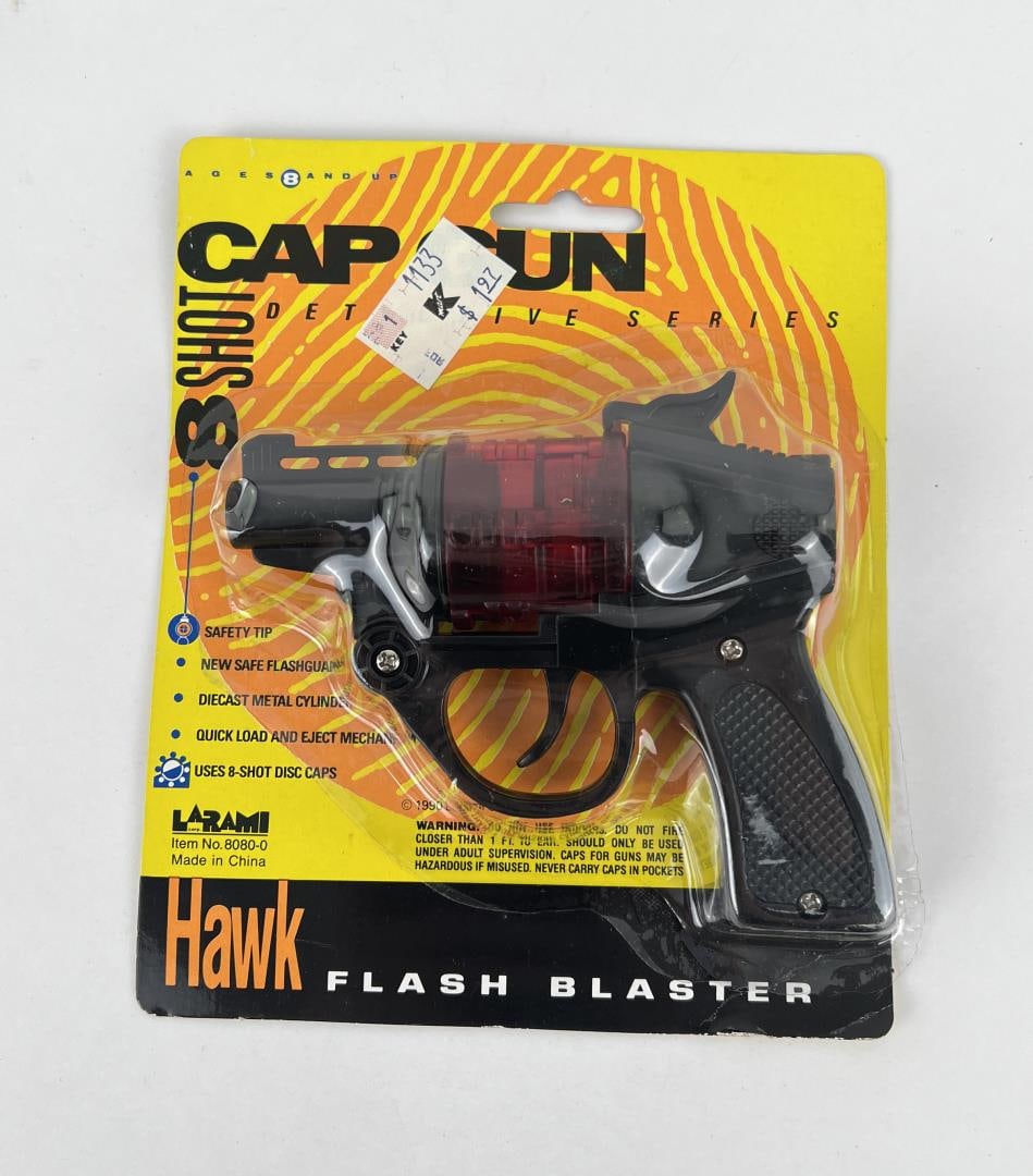 Larami Hawk Flash Blaster Cap Gun: New in Package.