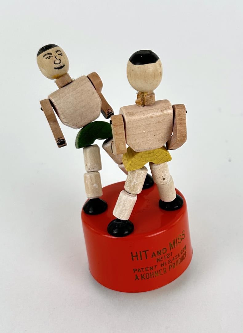 Kohner Hit and Miss Button Puppet Toy 121: Nice early example.