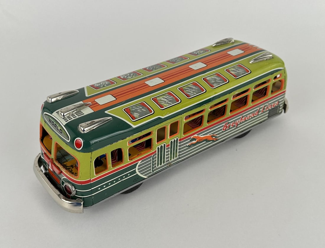 Murasan Friction Toy Bus Greyhound: 12 3/4" long.