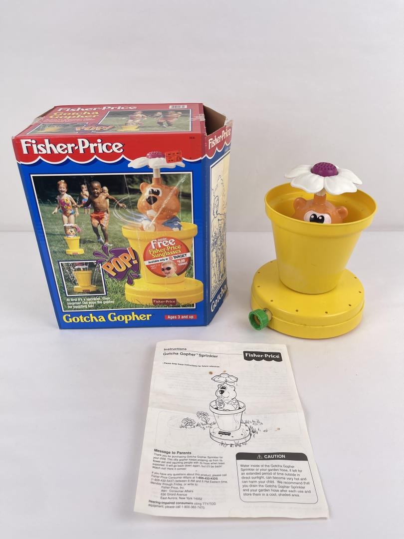 Fisher Price Gotcha Gopher Pop Up Sprinkler: Nice example.