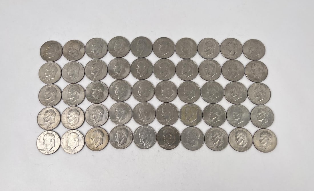 50 Eisenhower US Dollar Coins (1 of 3)