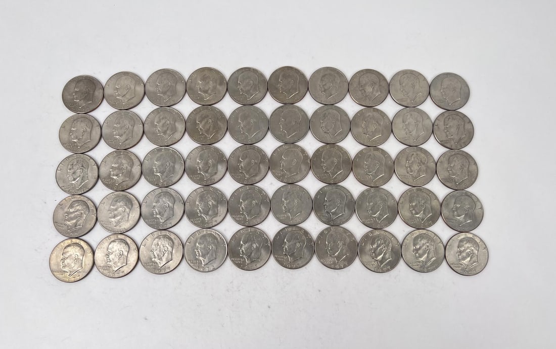 50 Eisenhower US Dollar Coins (1 of 3)