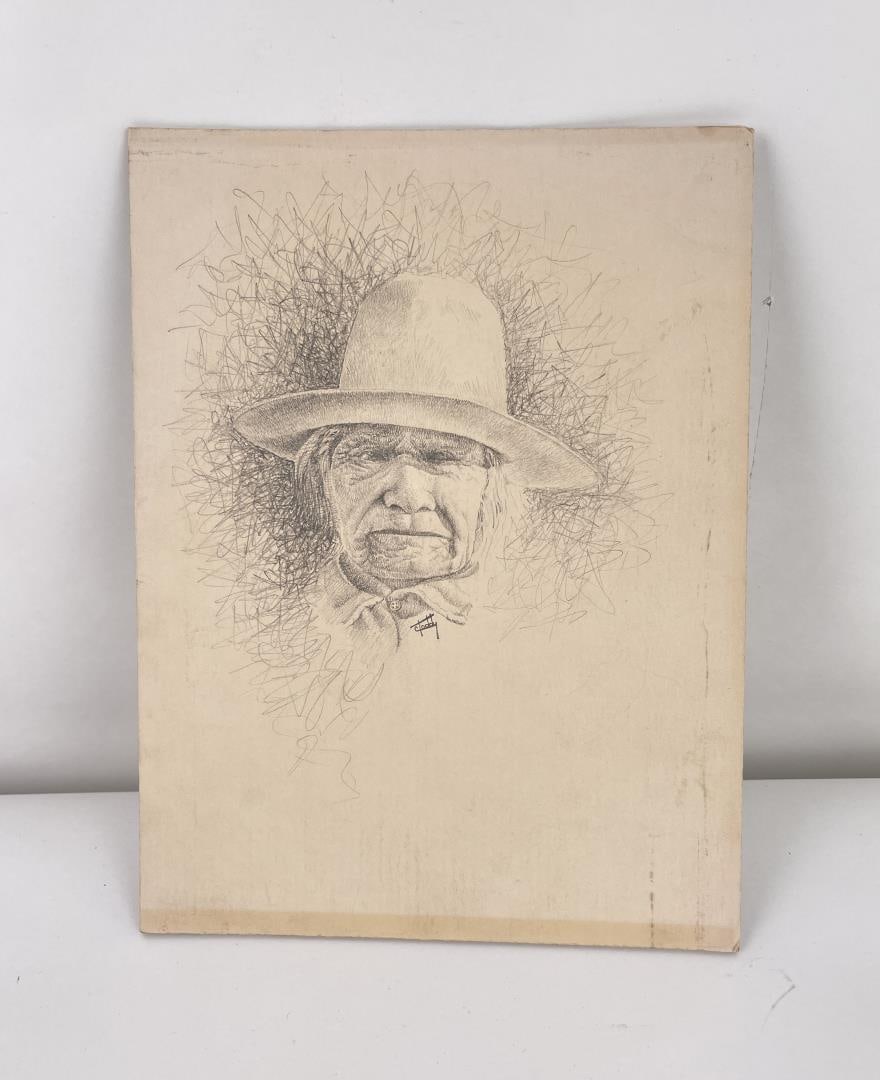 Calvin Toddy Indian Pencil Drawing (1 of 4)