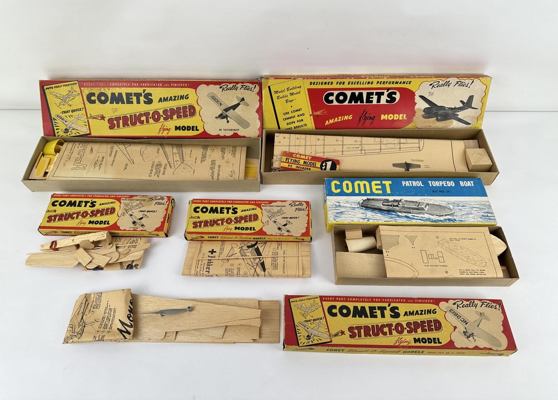 Comet Wood Boat and Airplane Models (1 of 6)