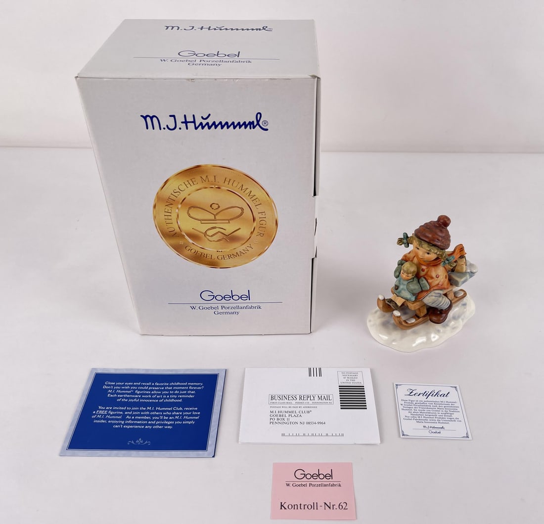Goebel Hummel Christmas Delivery 1210: 5 1/2" tall. New in original box.