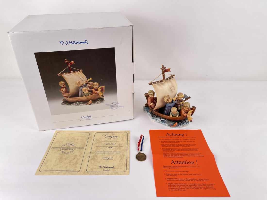 Goebel Hummel Land in Sight 190: 8 1/4" tall, new in original box.