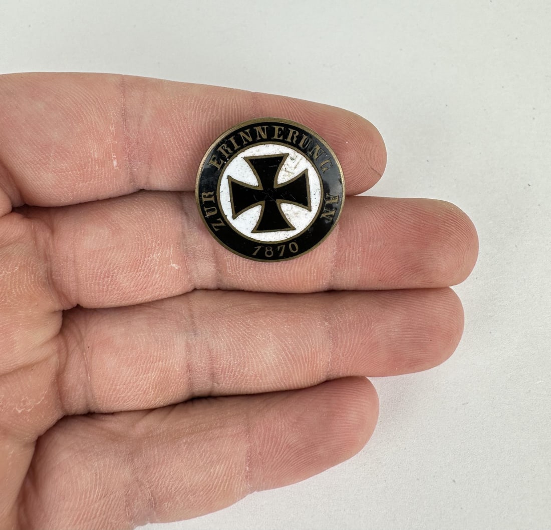 1870 German Iron Cross Veterans Pin: Franco Prussian War.