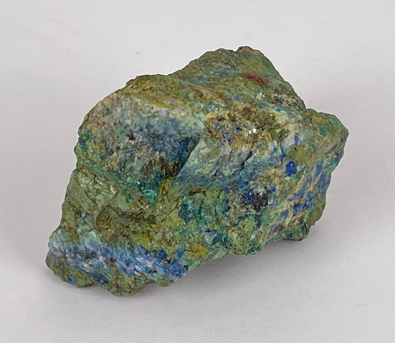 Azurite and Malachite Specimen: 1 3/4" by 1 3/4" by 1 1/2". 104 grams.