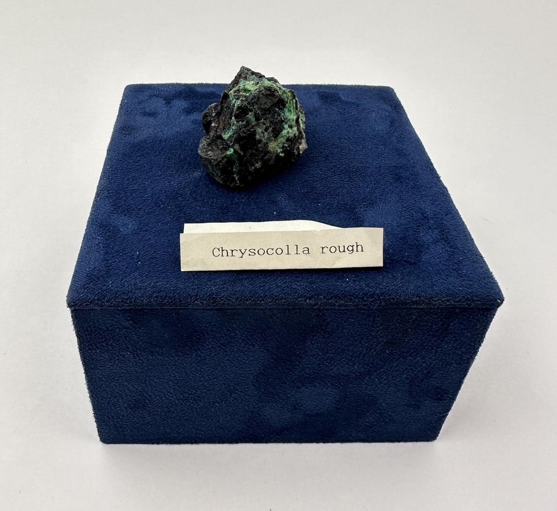 Specimen of Rough Chrysocolla: 1 3/4" long. 48 grams.