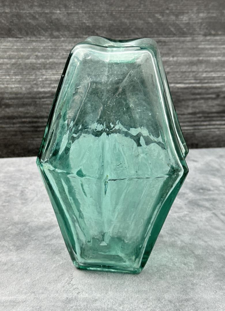 Antique Falconnier French Blown Glass Brick: 7 3/4" by 5" by 4 1/2"