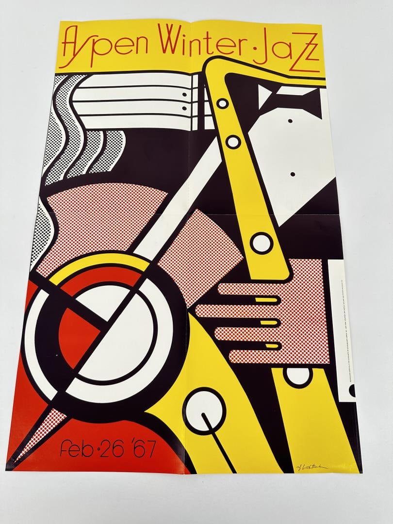 Aspen Winter Jazz Poster Roy Lichtenstein: 14 1/4" by 22".