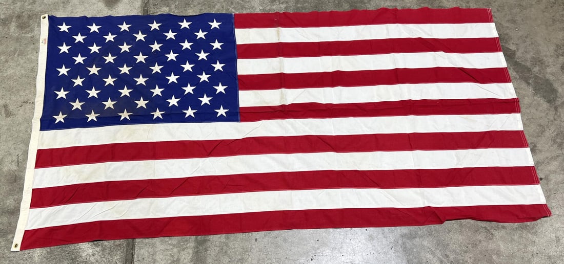 50 Star American US Flag: 52" by 102 1/2".