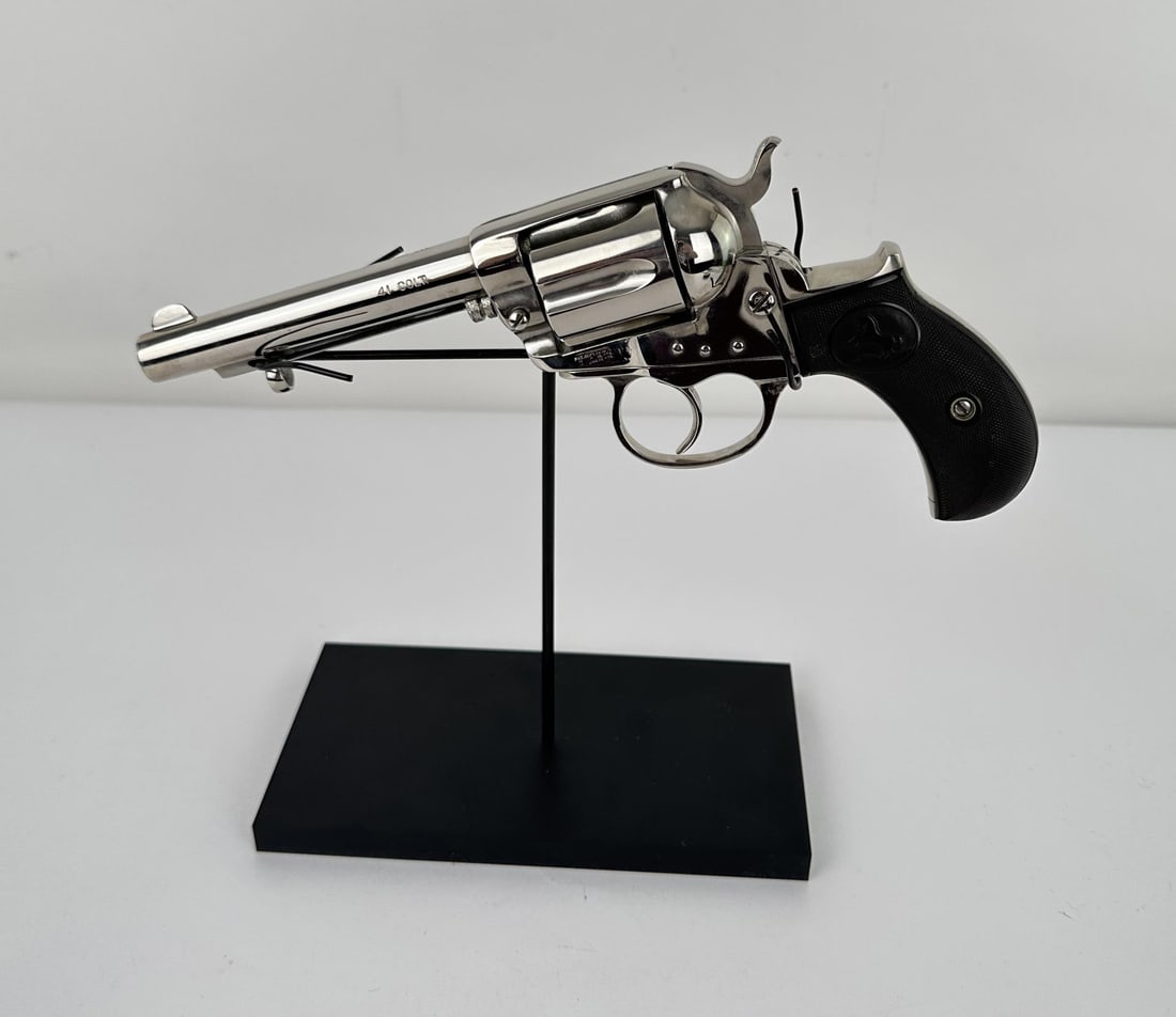 Colt Model 1877 Thunderer .41 Revolver: Has been replated, double action function does not work properly. 4 1/2" barrel. Antique does not require FFL Transfer. Black powder guns cannot be shipped to addresses in Hawaii, Illinois, Michigan, 