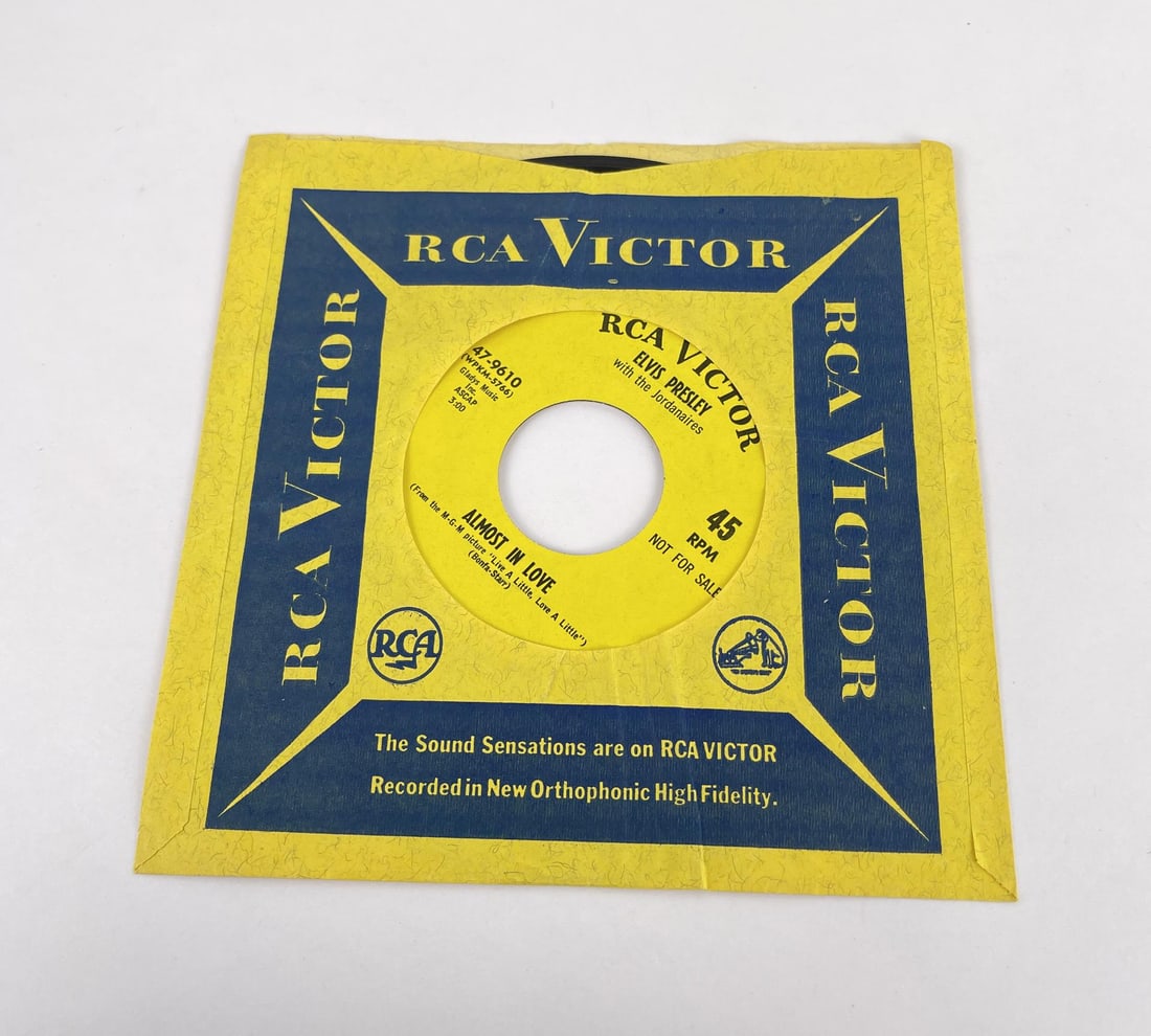Elvis Presley and the Jordanaires 47 9610 Record: Yellow label promo copy.