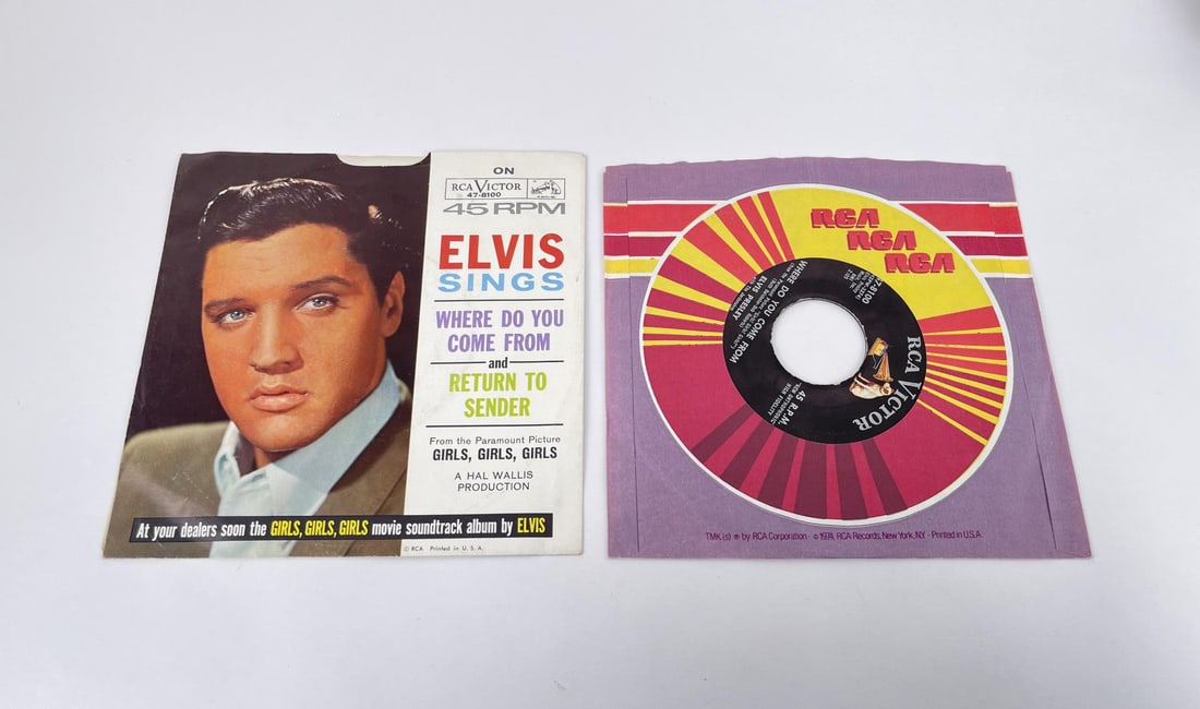 Elvis Presley 45 RPM 47 8100 Record: Nice example