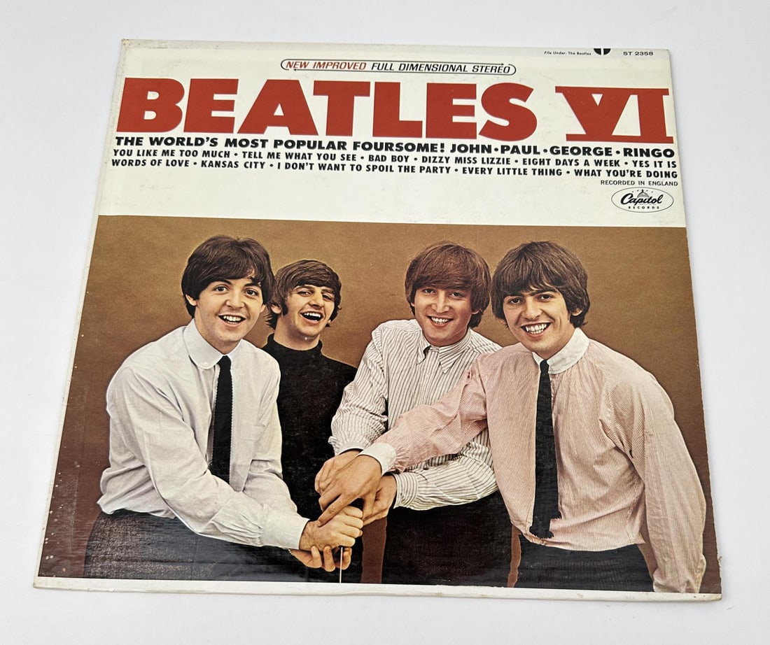 Beatles VI Record Album ST 2358: Stereo. Nice example.