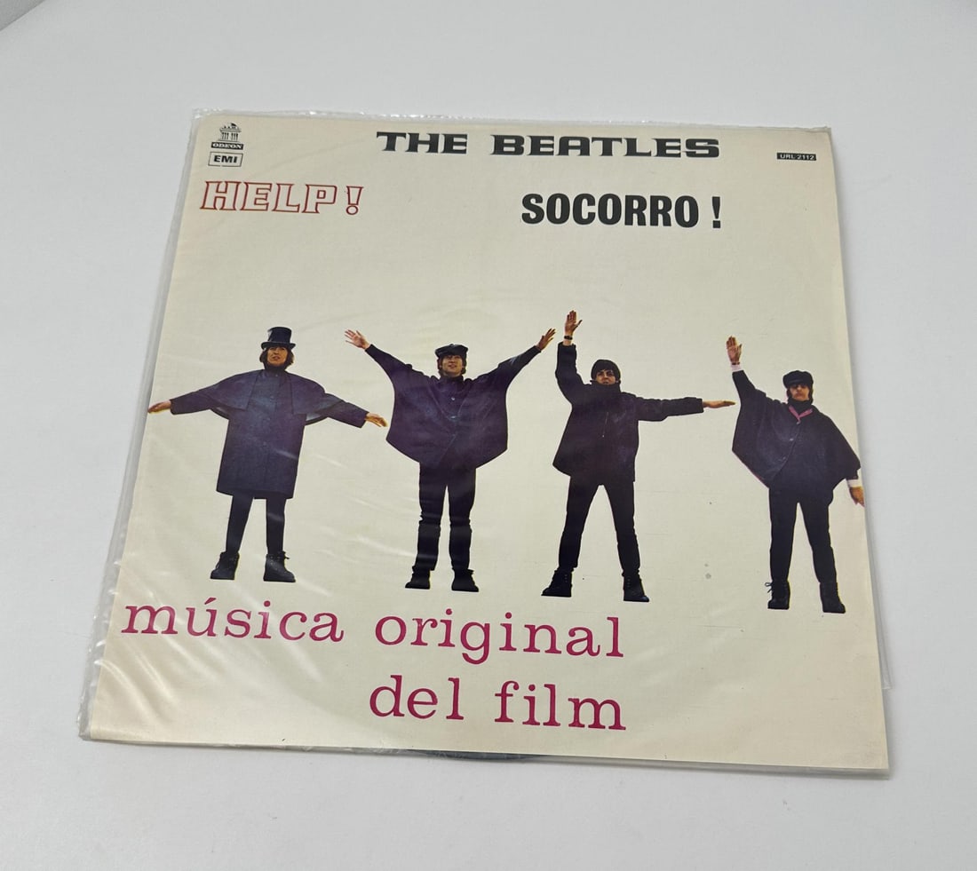 The Beatles Help Socorro Record Album URL 2112: Spanish version from Uruguay. Blue Odeon label.
